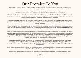 Cracker Barrel Issues Apology Letter to Address Customer Concerns