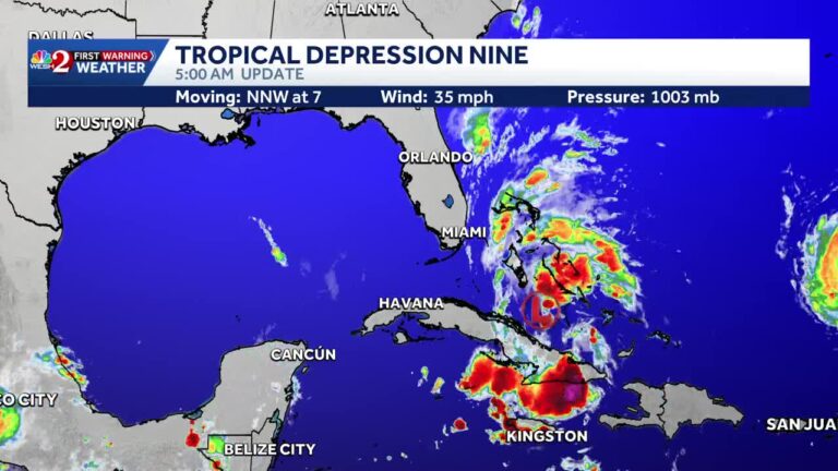 Tropical Depression 9: Current Status and Future Projections