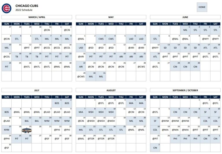 2023 Chicago Cubs Schedule: Key Dates and Insights