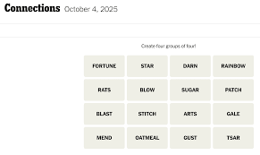 Embrace the Challenge: NYT Connections Hints for October 4