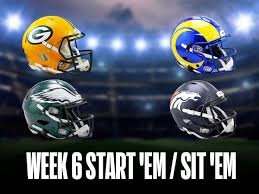 NFL Fantasy Football Start/Sit Recommendations for Week 6