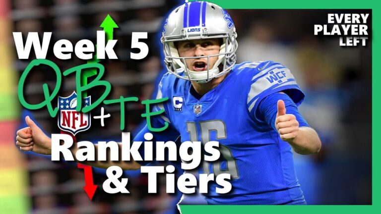 TE Rankings Week 5: Key Players to Watch