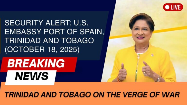 Important US Embassy Alert for Trinidad and Tobago Residents
