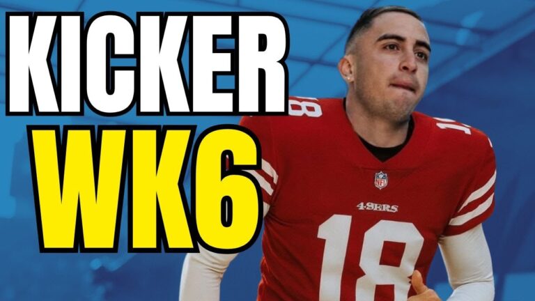 Week 6 Kicker Rankings: Who to Start in Fantasy Football