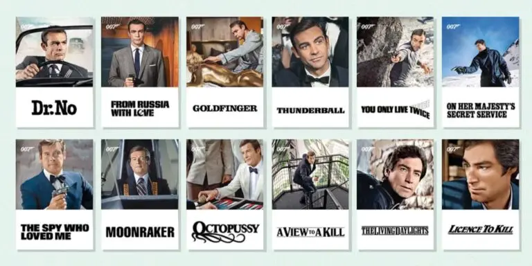 Complete List of James Bond Movies in Order