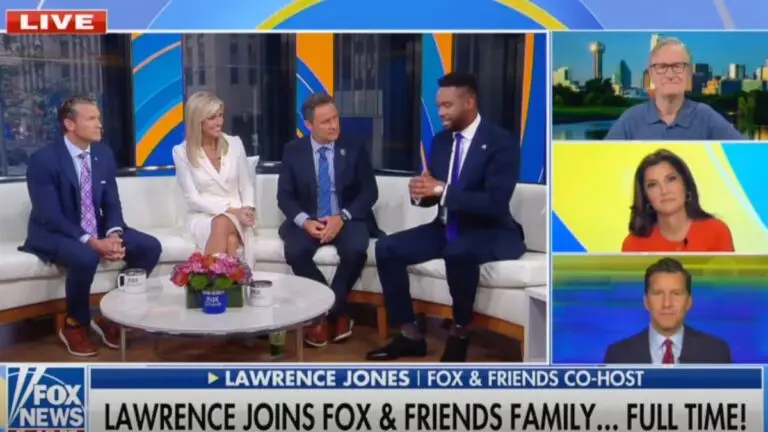 Where is Lawrence Jones on Fox and Friends?