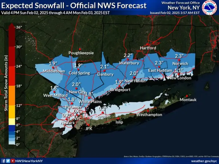 Winter Storm Snowfall Totals and Impacts Across the U.S.