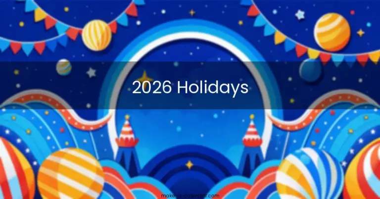 April 2026 Calendar: A Month of Events and Celebrations