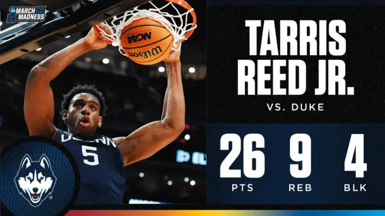 Tarris Reed Jr. Shines as UConn Advances to Final Four