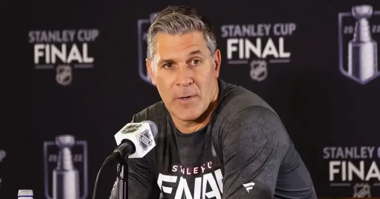 Jared Bednar Injured After Puck Incident During Game Against Vegas Golden Knights